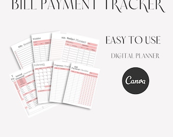 Budget Planner for Women | Monthly Expense Tracker, Savings Goals (Digital PDF)