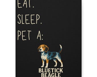 Bluetick Beagle Canvas Art: Whimsical Dog Lover Gift