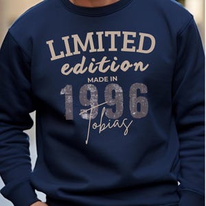 Limited Edition Sweater, 1996 Sweatshirt, persönliches Geburtstagsgeschenk für Ihn, 30 Geburtstag, 1996 anniversary gift men, born 1996