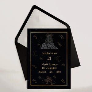 Celestial 21st Birthday Invitation
