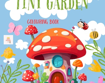 Tiny Garden Coloring Book: 32 adorabili pagine da colorare stampabili per tutte le età (download PDF)