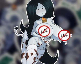 Adventure Time - Cow Girl Marceline - Premium Glossy Vinyl sticker 4"