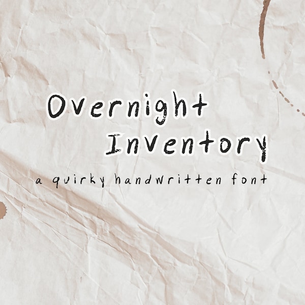 Quirky Handwritten Ballpoint Pen Font, Digital Note Taking, Commercial Use Font