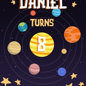 Birthday invitation customisable
