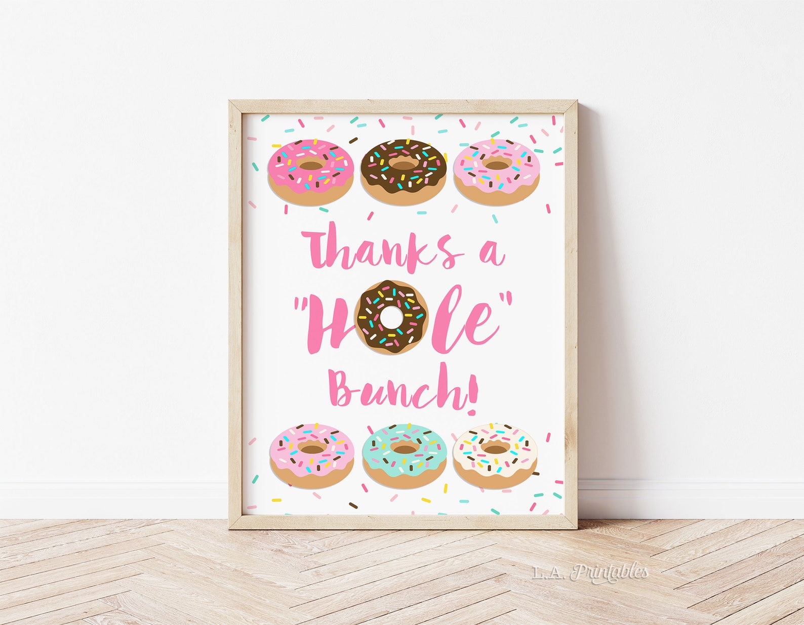 Thanks a Hole Bunch Donut Party Sign Birthday Printable - Etsy