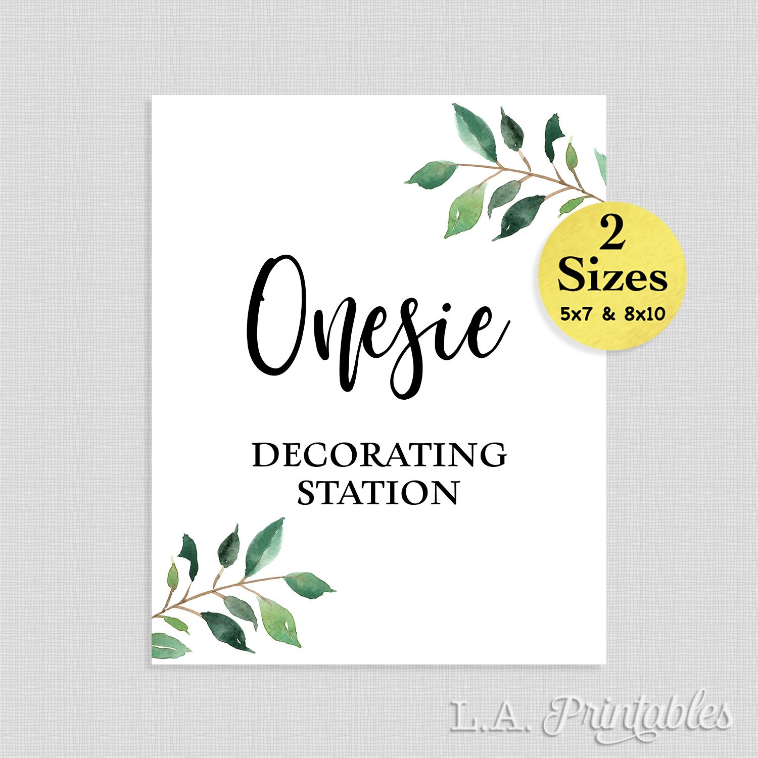 Onesie Decorating Station Baby Shower Sign Shower Activity | Etsy