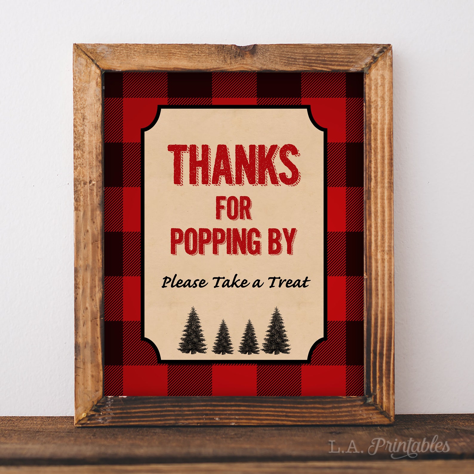 Thanks for Popping by Printable Sign Lumberjack Popcorn Sign Etsy Canada