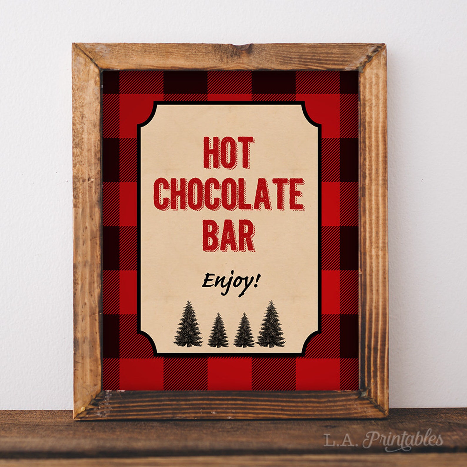 hot-chocolate-bar-sign-lumberjack-drink-sign-red-flannel-etsy