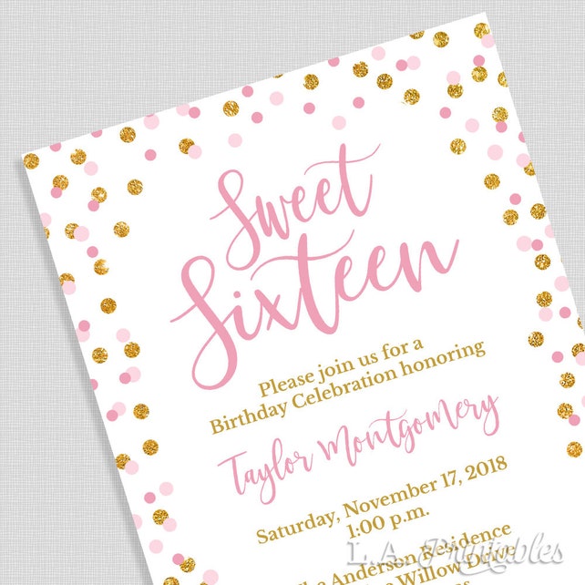 pink sweet 16 birthday
