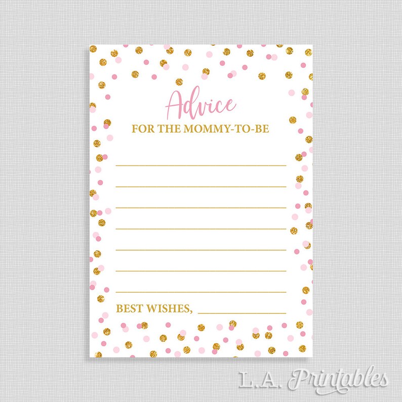 Advice for the Mommy To Be Printable Baby Shower Sign &amp; Cards | Etsy