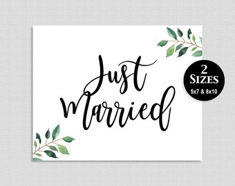 Just Married Sign - Etsy
