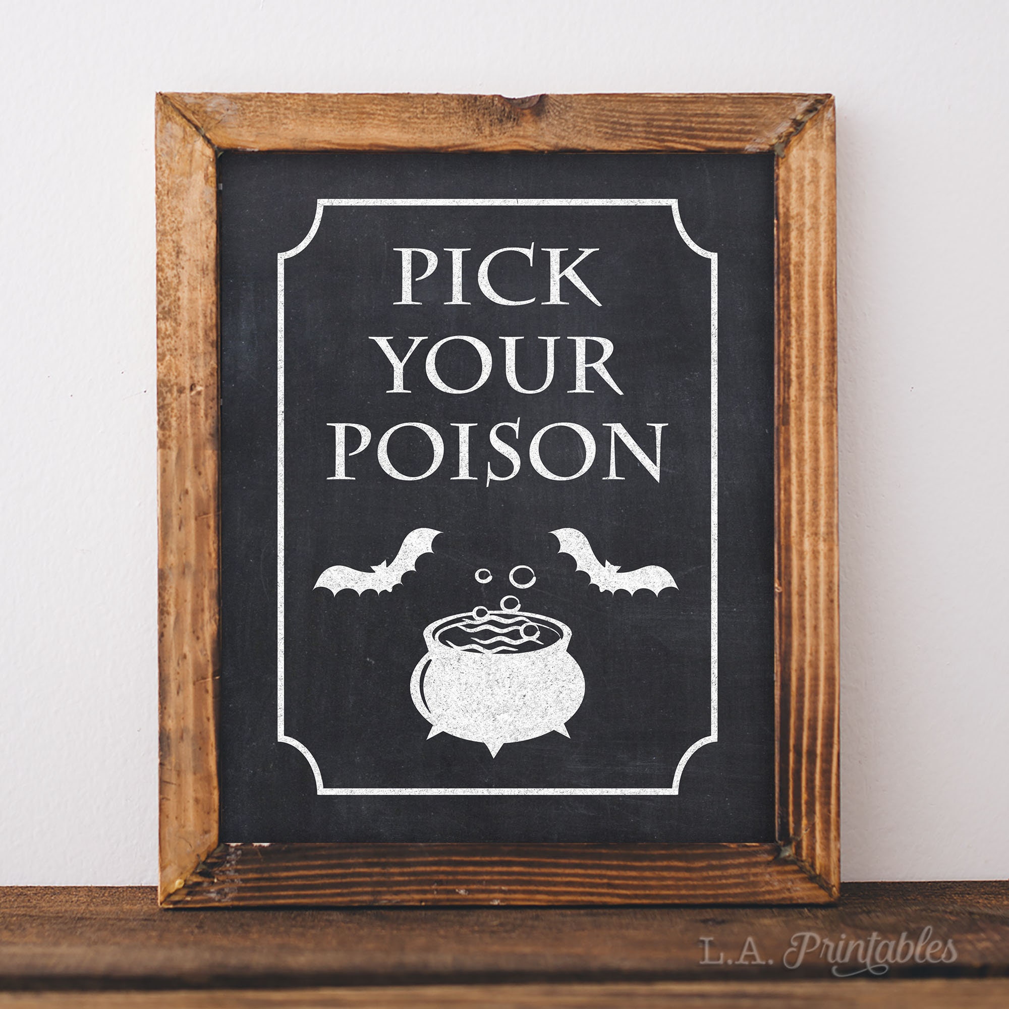 Halloween Party Signs Package Chalkboard Style Halloween Etsy