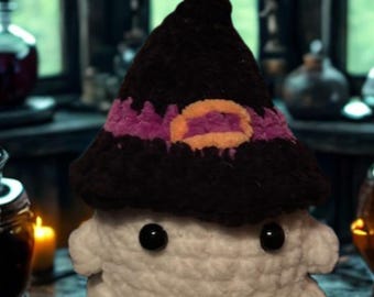 No Sew Amigurumi-spook met heksenhoed – pdf-haakpatroon