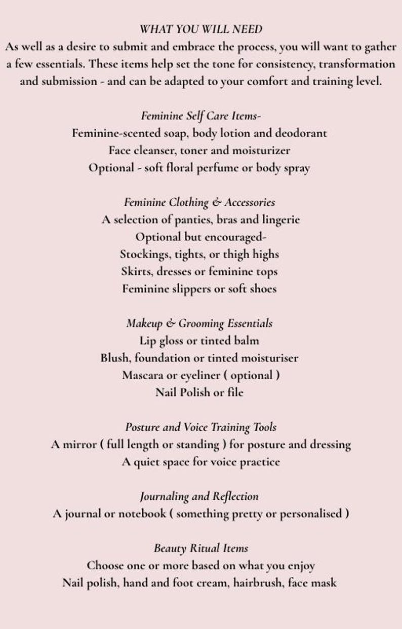 Feminization Routine Guide 10 Daily Steps by Miss Lucy Digital