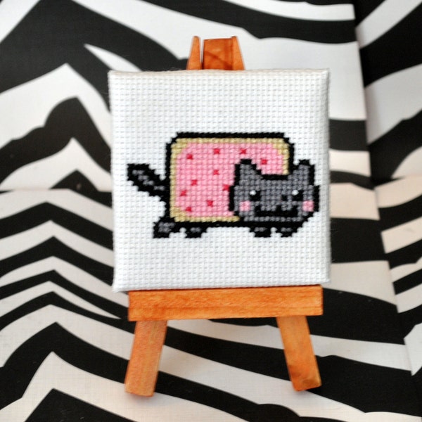 Mini Nyan Cat Cross Stitch