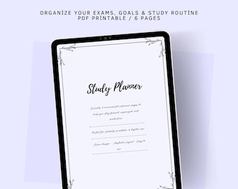 Student Study Planner Light Blue | Academic Study Printable | Digital Planner for Students | Daily & Weekly Pages | PDF Instant Download
