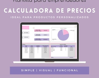 Cost and price calculator for entrepreneurs