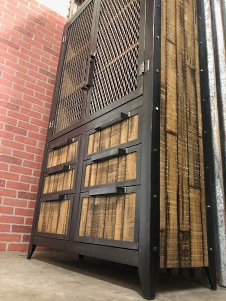 Rustic Industrial Office Locker 062R Office file locker | Etsy