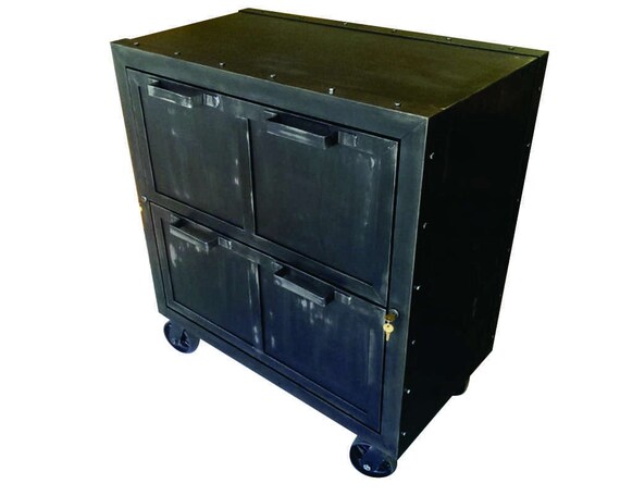 Custom Industrial Mobile Lateral File Cabinet 025 Etsy