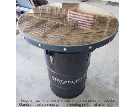 55 Gallon Drum Industrial Pub Table 030 Industrial Style Etsy