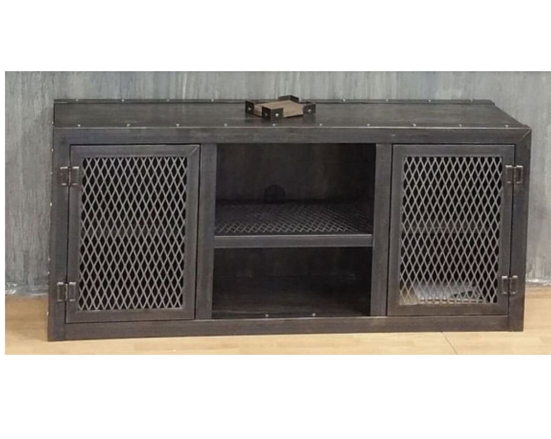 Modern Industrial Media Console 001 Industrial Etsy