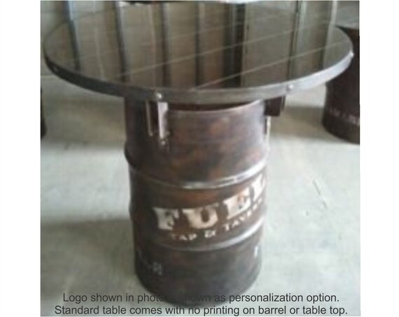 55 Gallon Drum Industrial Pub Table 030 Industrial Style Etsy