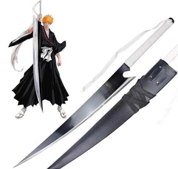 Kurosaki Ichigos Zangetsu Shikai Sword 38 Inch Black Blade Bleach