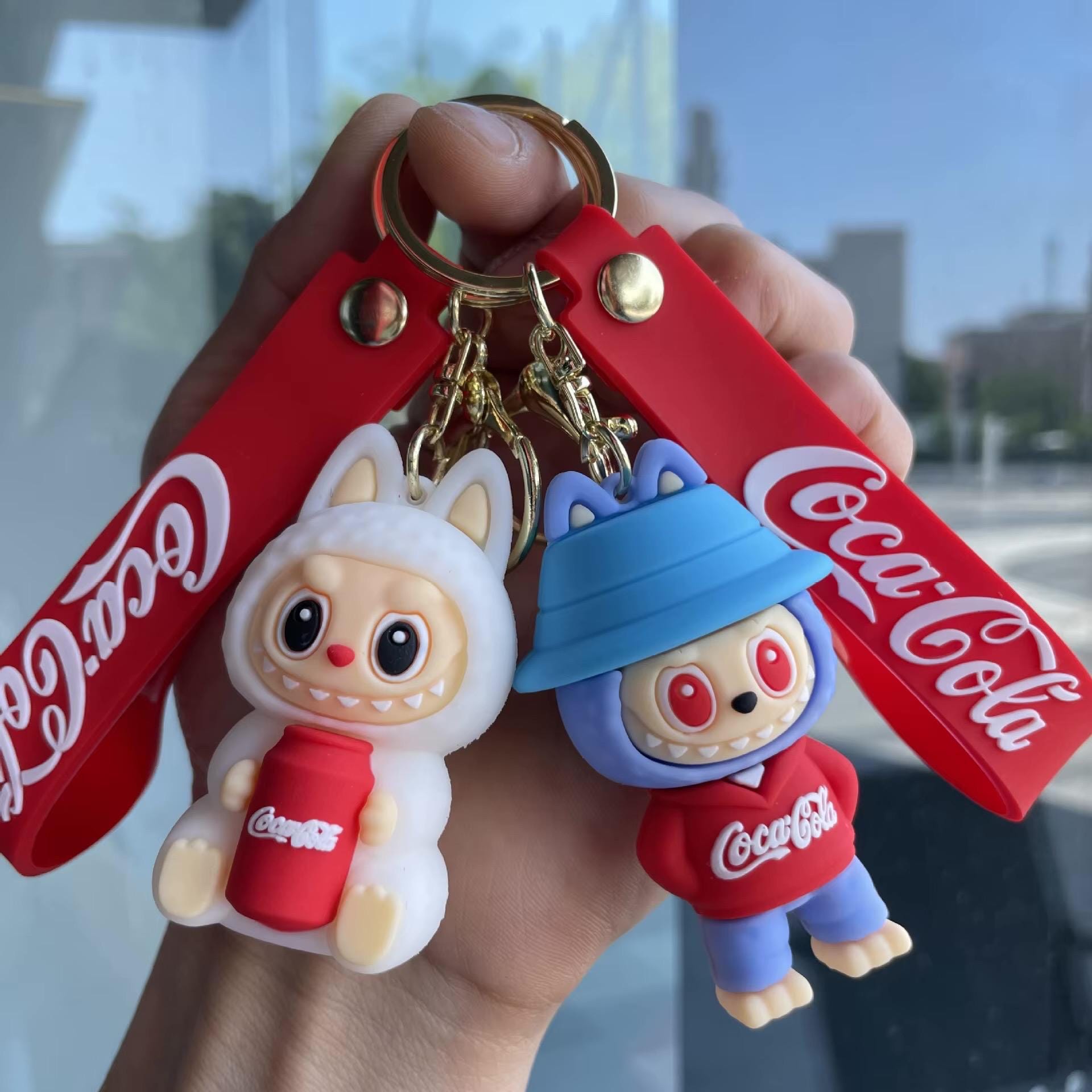 labubu コカコーラ　VINYL FACE Coca-Cola キーホルダー Pop Mart Labubu The Monsters Coca Cola Series Vinyl Face