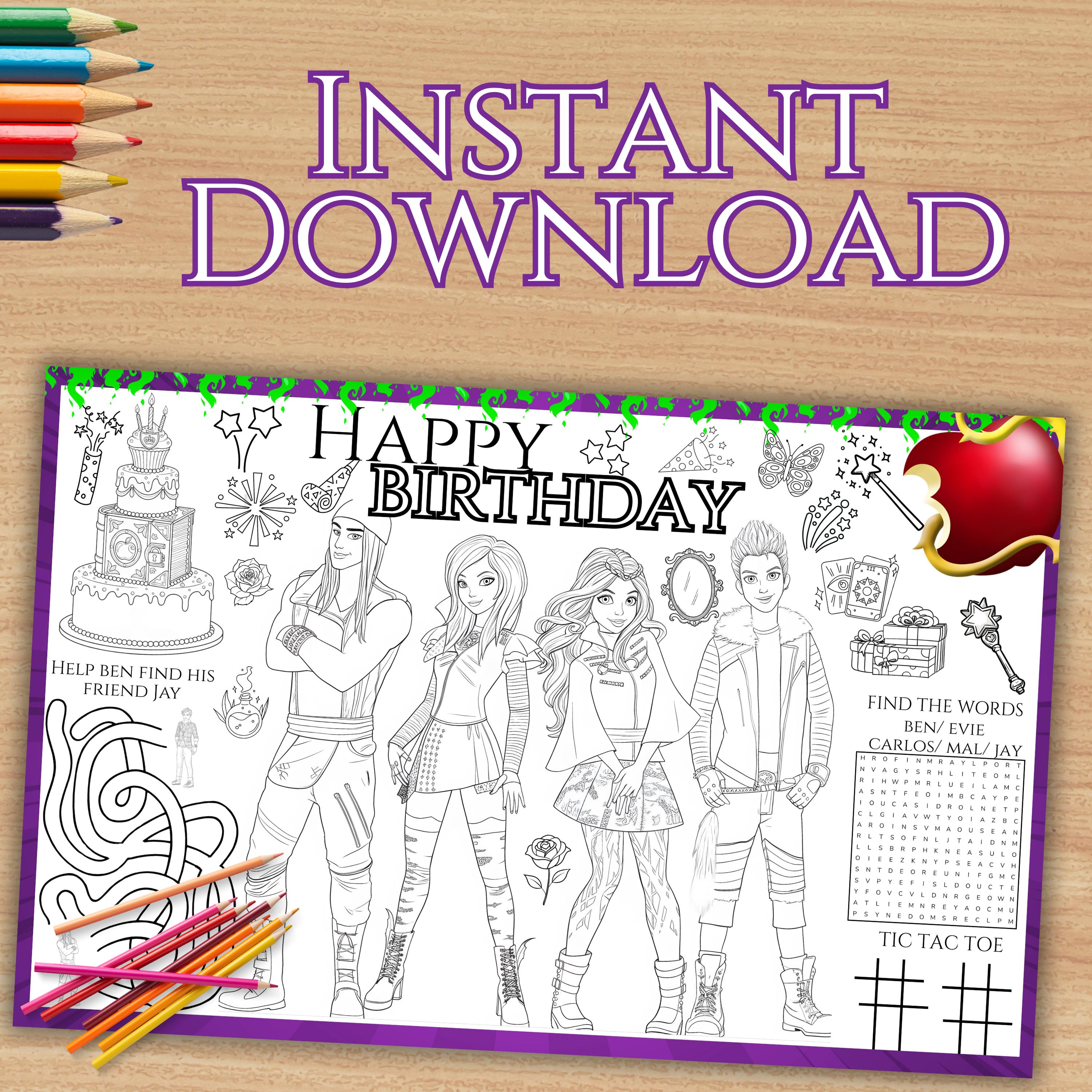 Impresionante página para colorear para niñas Disney Descendants 2 Evie  fondo de pantalla del teléfono | Pxfuel, image size:3000x3000