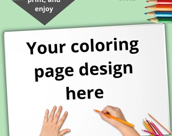 Custom Coloring Page | Themed Activity Tablecloth (PDF, JPG)