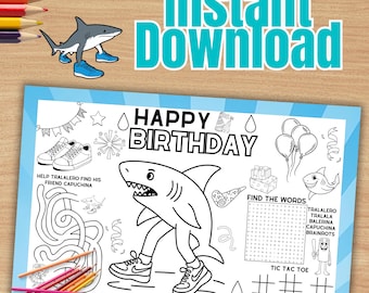 Brainrot Tischset zum Ausmalen (Instant Download)