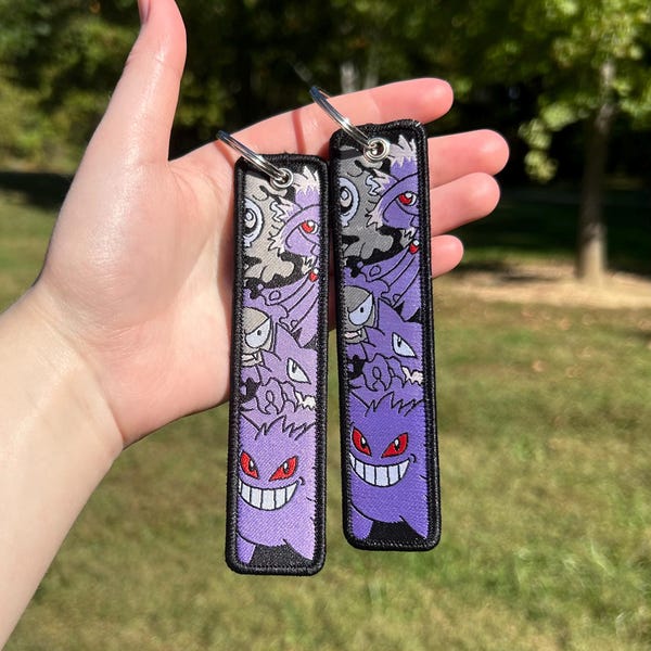 Anime Keychain - Double Sided Embroidered Jet Tag
