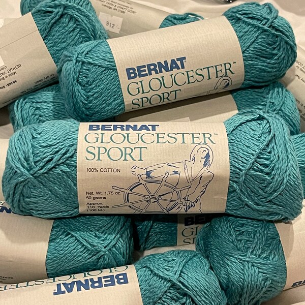 Bernat- Gloucester Sport Cotton-vintage new- color Stormy teal same Lot number available