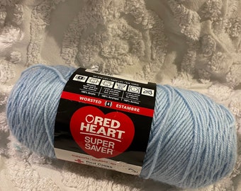 Yarn- red heart Super saver- color light blue- 364 yrds- ready to ship- non smoke/pet home