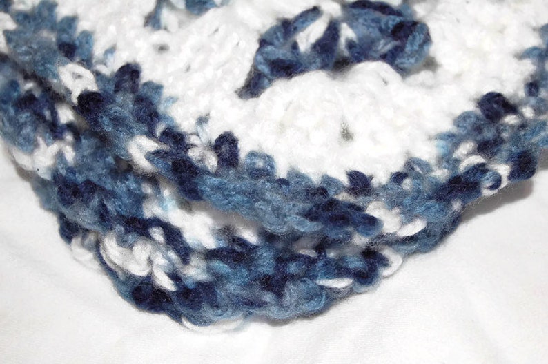 blanket blue navy blue light blue white afghan lovey take me along blanket perfect for car seat ready to ship super soft