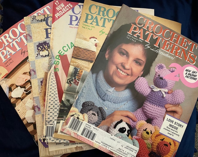 Vintage Mccalls Crochet Patterns Magazine Set of 5. 1991 and 1992 . 5 ...