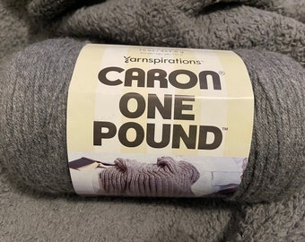 Caron One Pound/ color is Med Gray Mix   ready to ship/ yarn/Caron/ 453 g.  16 oz  New ready to ship