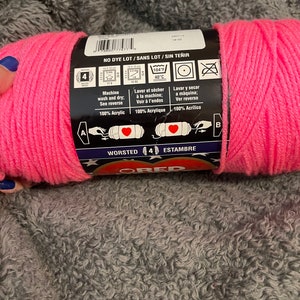 Yarn red heart super saver color Pretty in Pink 364 yrds ready to ship non smoke/pet home 7 0z skein image 4