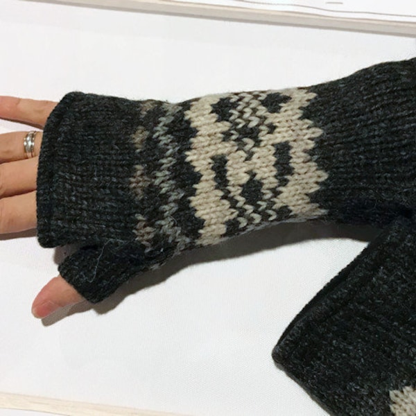 Nepal Fingerless Gloves Etsy