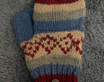 Mittens convertible gloves Flip top mittens.  Texting mittens. Wool mittens. Ready to ship