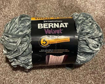 Bernat velvet yarn in color mint chip