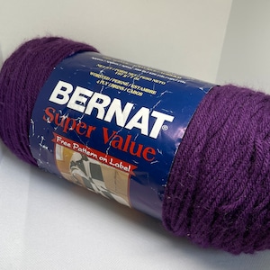 Bernat Super Value in mulberry. listing is for one Skein
