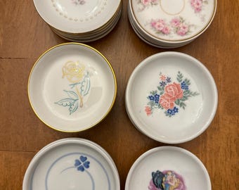 Butter pat floral prints swirl vintage antique select your choice as old as 1900s