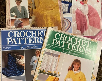 4 Crochet Patterns by Herschelners magazines please look at photo for more specific details