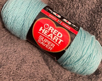 Yarn- red heart super saver- color Aruba Sea 364 yrds- ready to ship- non smoke/pet home 7 0z skein