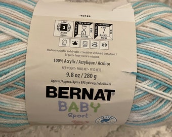 Bernat Baby Sport jumbo 9.8 oz 893 yards  color popsicle blue