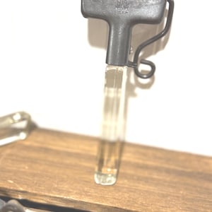 Vintage Pyrex Pot Lid Lifter, Metal and Glass Kitchen Tool