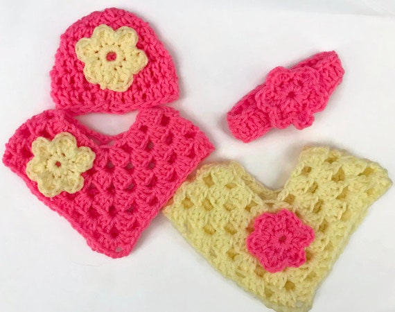 Doll clothes poncho hat set bitty baby American girl reborn doll handmade crochet doll clothing ready to ship any color available new doll
