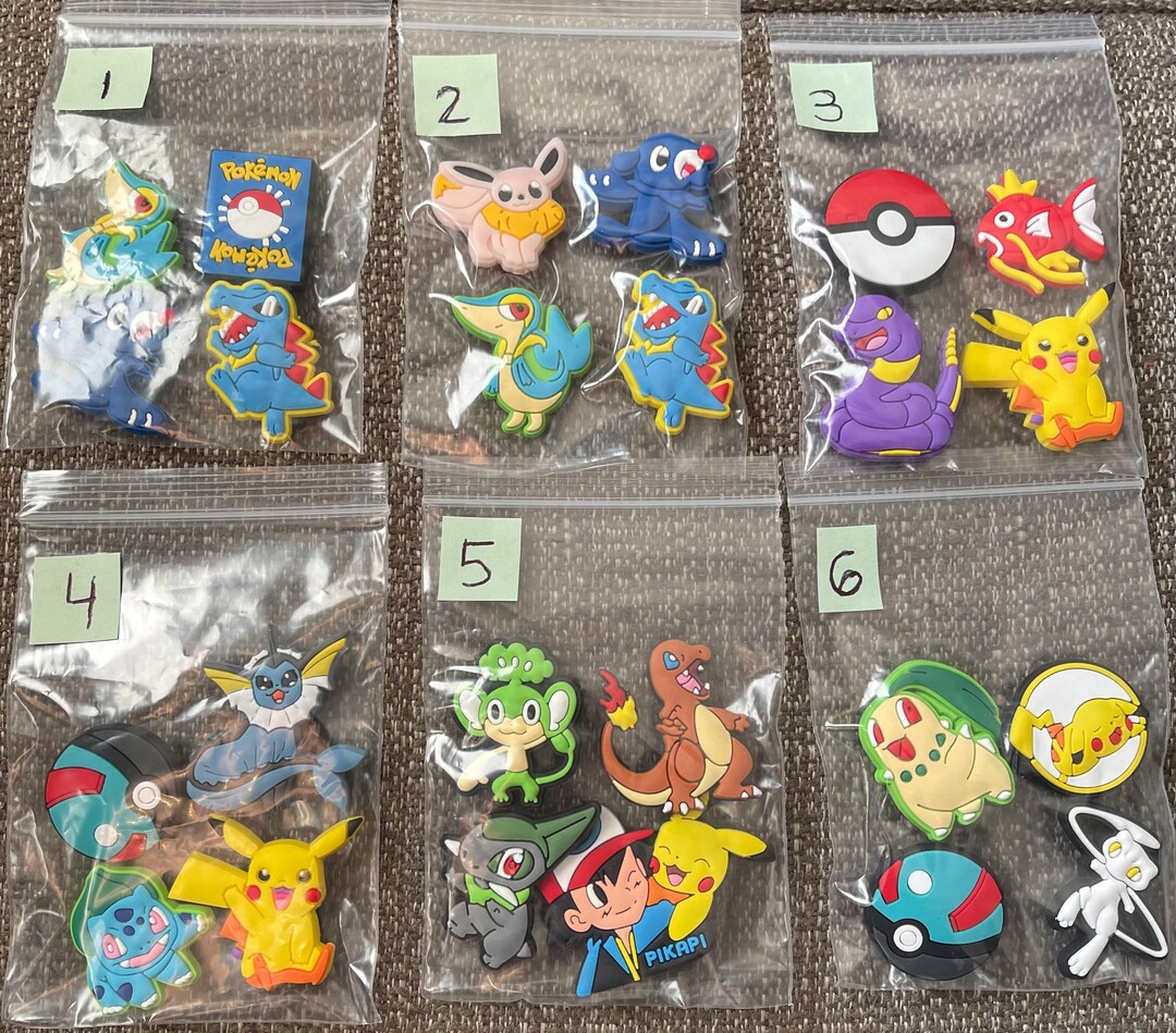 Pokémon Type Croc Charms / Jibbitz 4 in a Set - Etsy