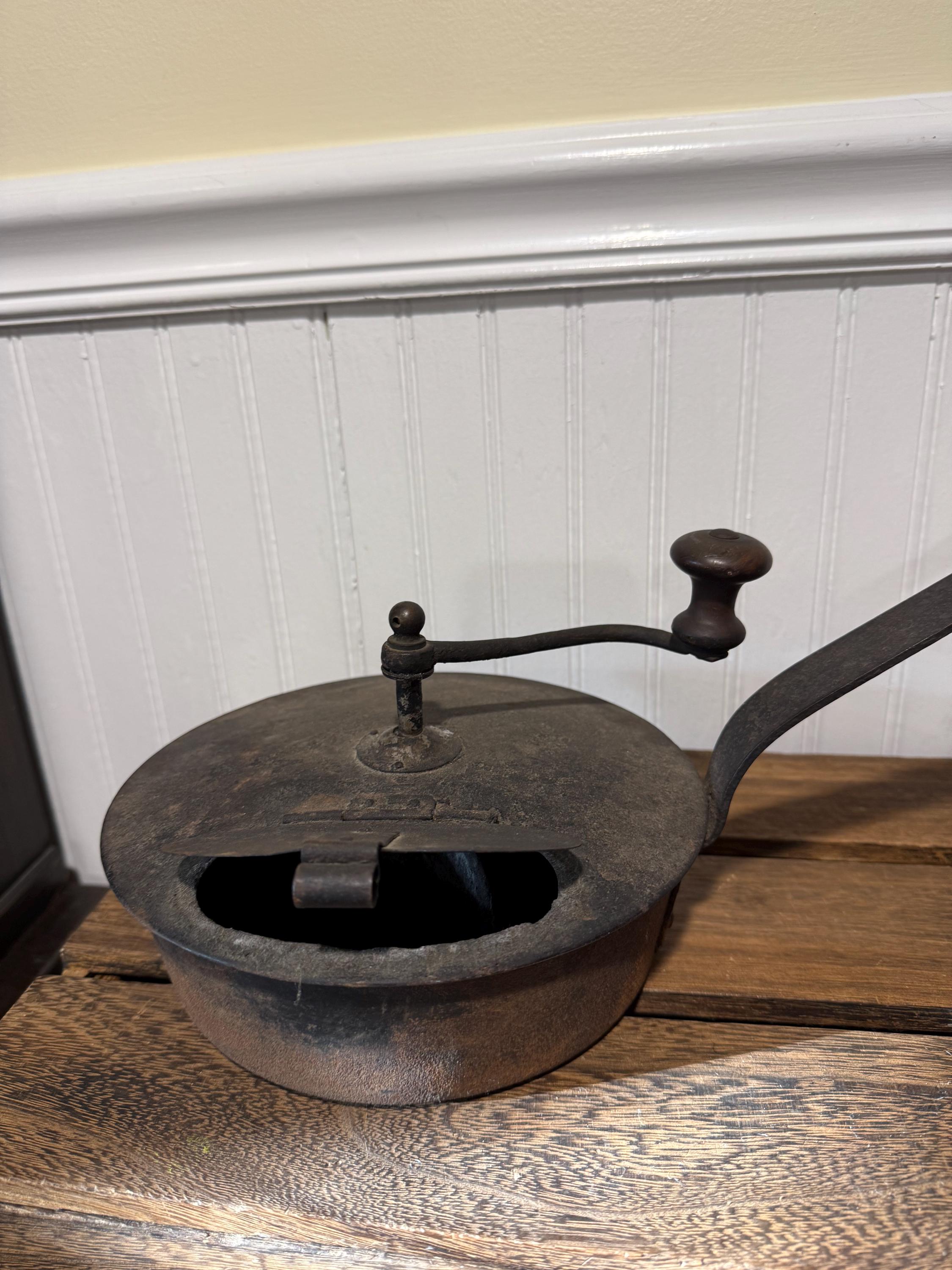 Antique Roasting Coffee Pot, 20th Century Roasting Coffee Pot